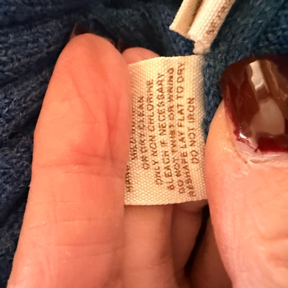 Y2K Free People Blue Hooded Women's Sweater - Picture 6 of 7